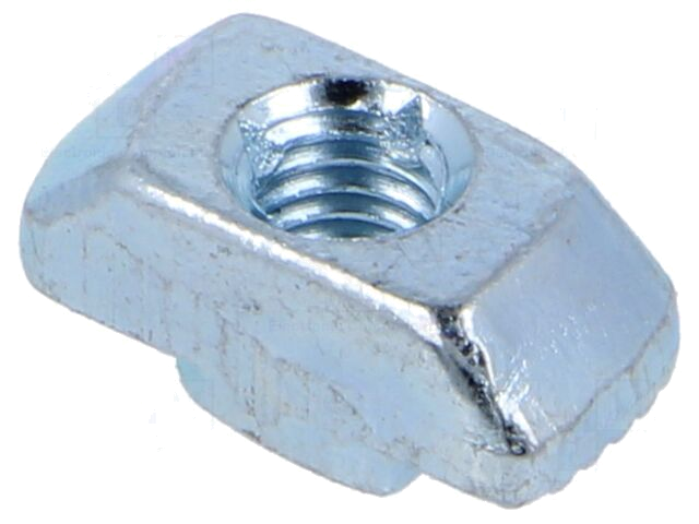 Moer; voor profielen; Gleufbreedte: 8mm; staal; zink; t-vormig Moer; voor profielen; Gleufbreedte: 8mm; staal; zink; t-vormig